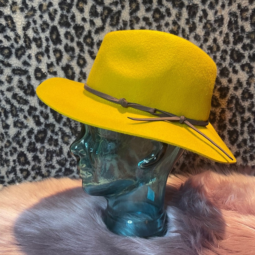 Mustard Yellow Fedora Rancher Hat